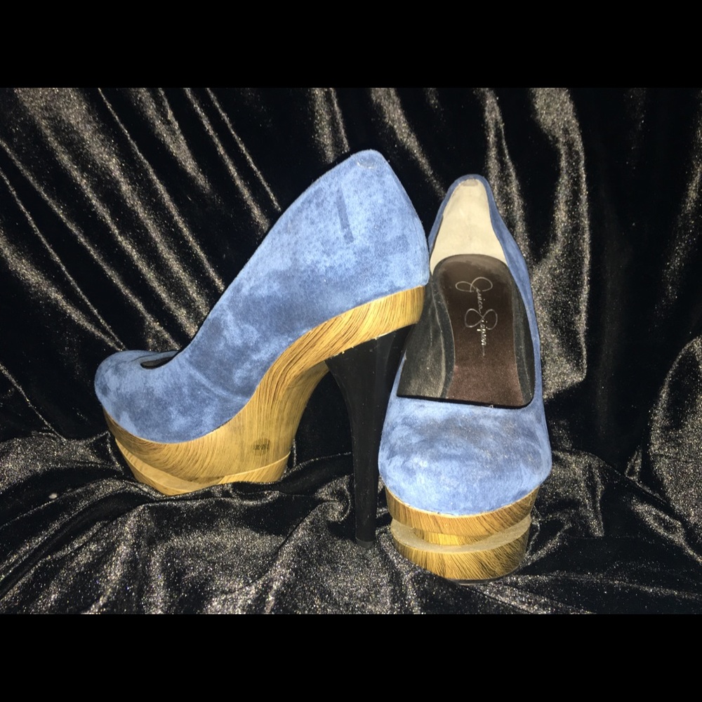 Blue Jessica Simpson platform heels size 8